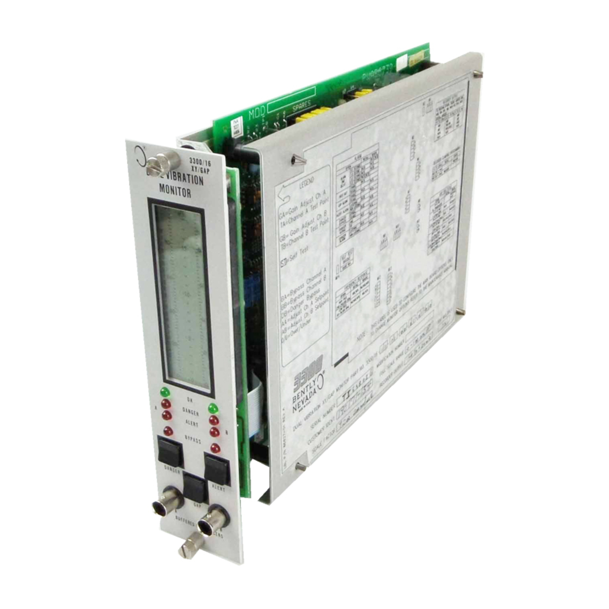 Bently Nevada 3300/16-15-01-01-00-00-01 – XY/GAP Dual Vibration Monitor