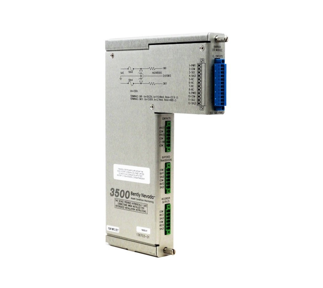 Bently Nevada 136711-02 | 3500/61 I/O Module with Internal Barriers and Terminations
