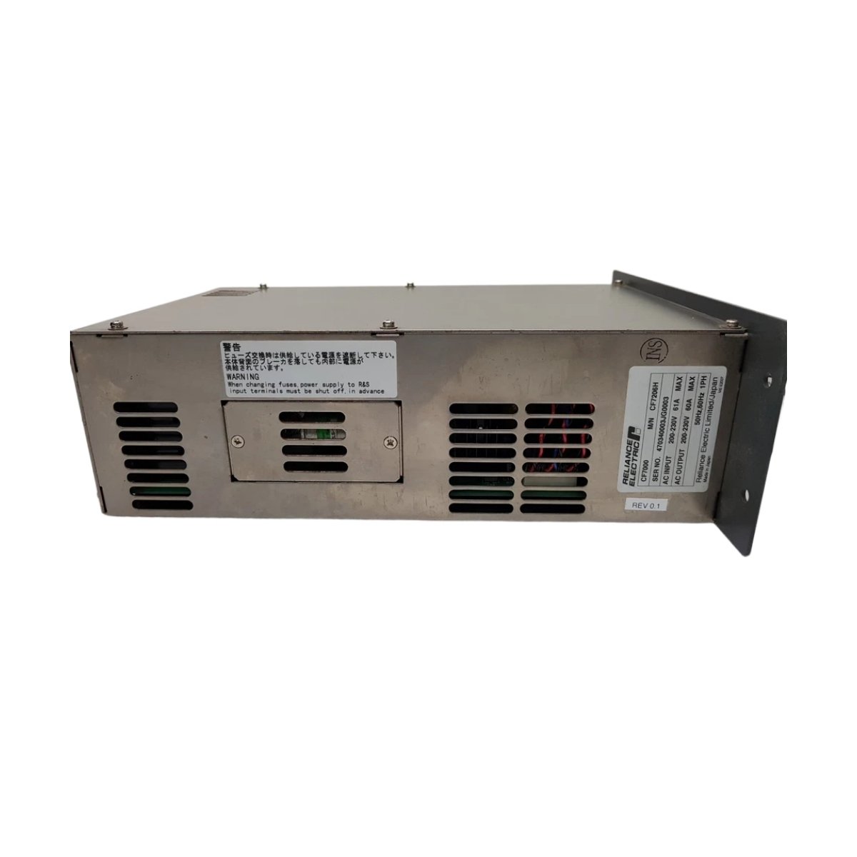 Reliance CF7206H Heater Controller CF7000, 200–230V AC, 60A, Japan-made, precise voltage and current control for industrial automation.