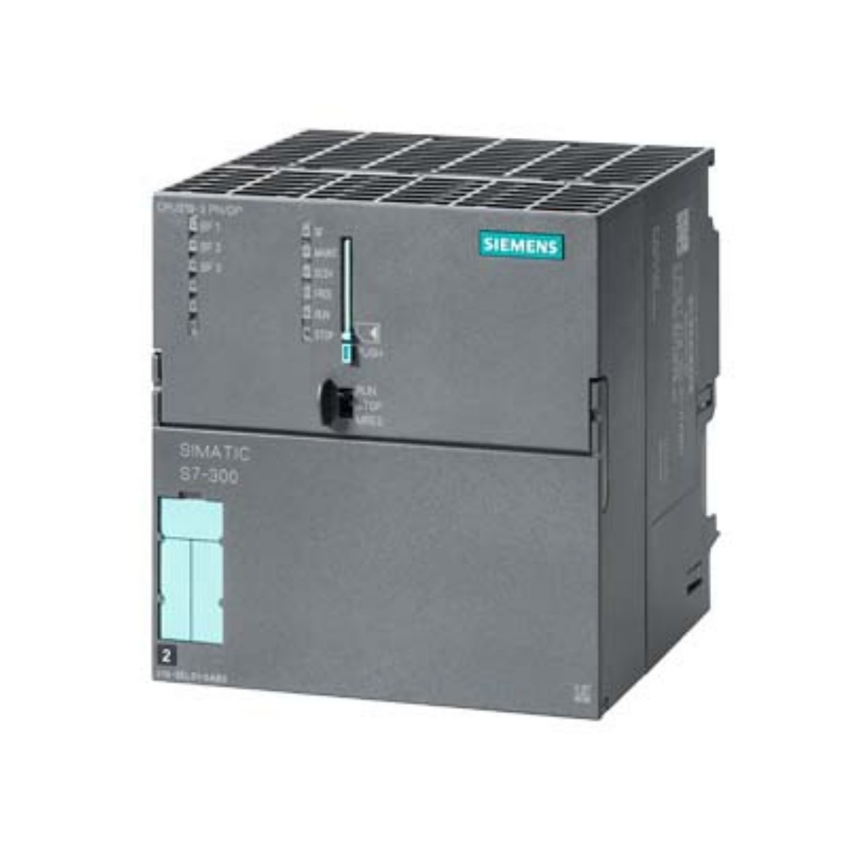 Siemens 6ES7318-3EL01-0AB0 CPU 319-3 PN/DP—100 MHz processor, 2 MB memory, PROFINET & PROFIBUS, 24 V DC, made in Germany.