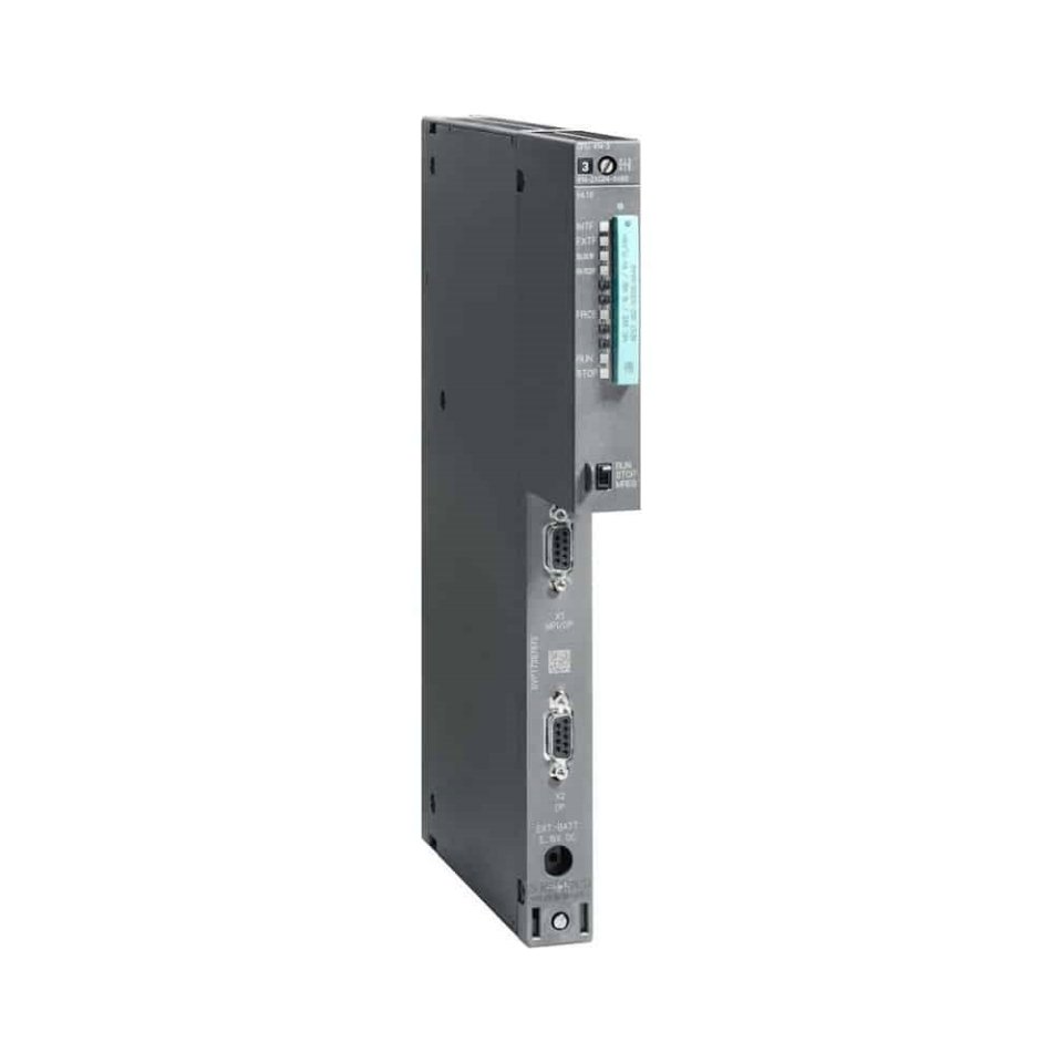 Siemens 6ES7412-2XJ05-0AB0 CPU412-2 with 512 KB memory, fast CiR sync, battery backup, and expandable FLASH memory for S7-400 automation.