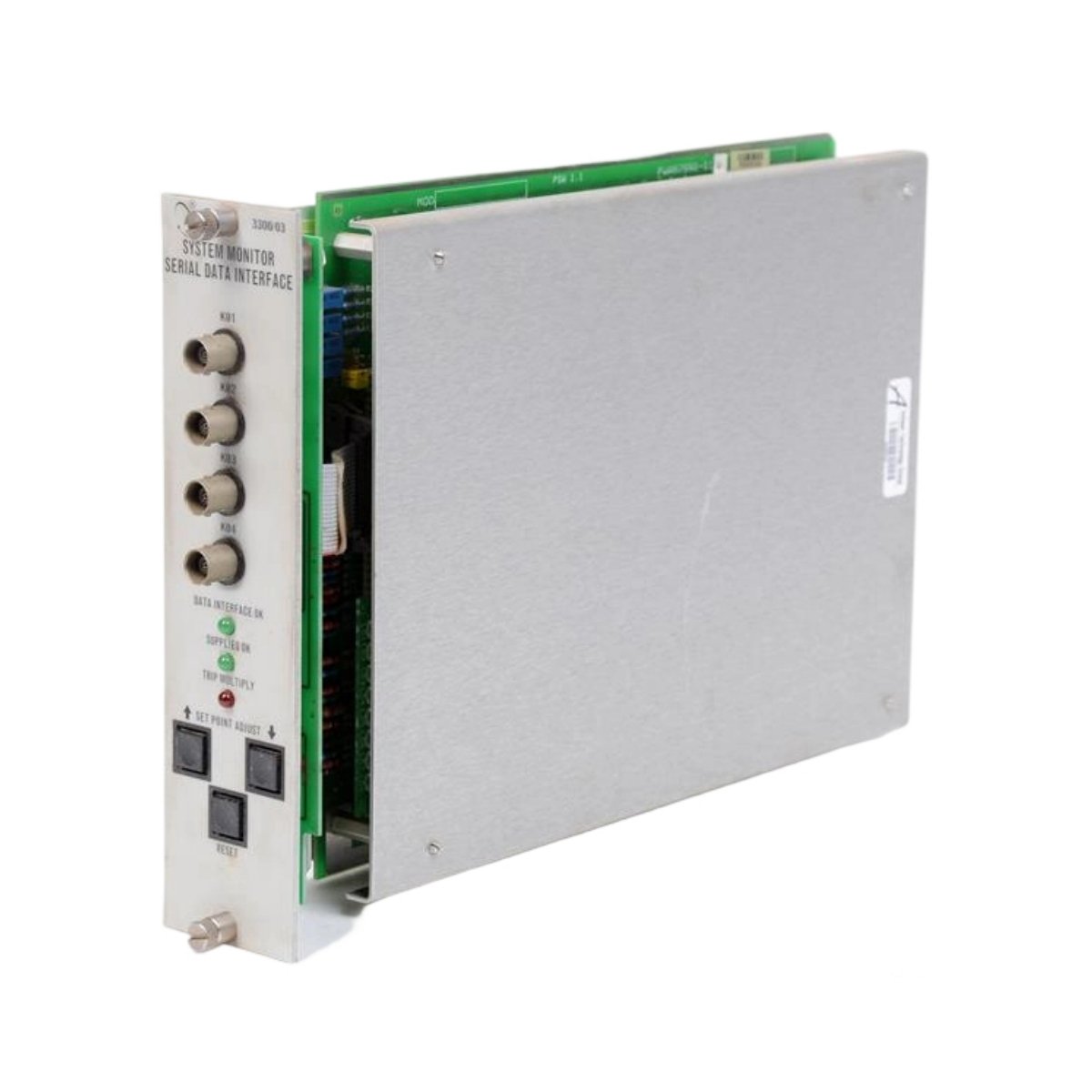 Buy Bently Nevada 3300/03-02-00 System Monitor – 0–65°C, multiple voltage rails, Keyphasor® output, 0.68 kg, industrial-grade reliability.