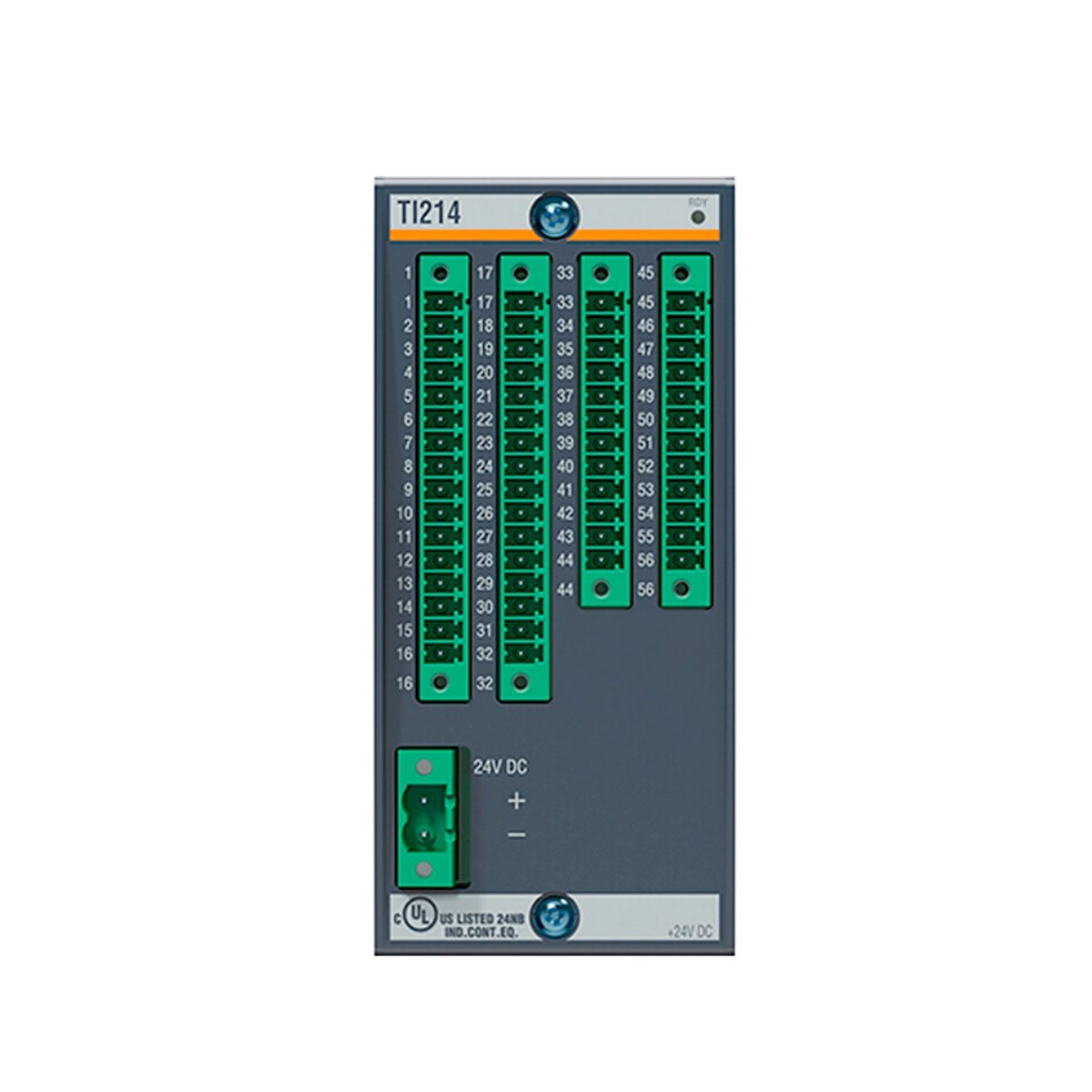 Bachmann TI214 Controller Module with 14 inputs, RS-485/Modbus, 4-20mA analog, precise temperature control for industrial automation.