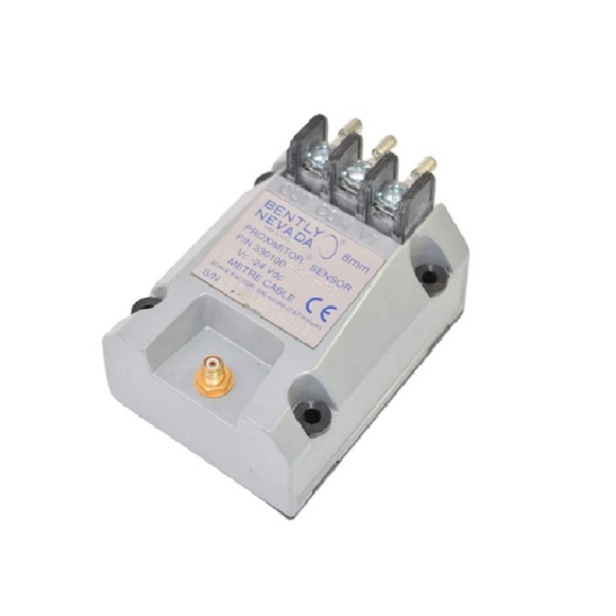 Bently Nevada 330100-90-02 Proximitor Sensor offers ±0.0076 mm accuracy, 0-10 kHz range, 18-30V DC, 9m cable, U.S.A made.