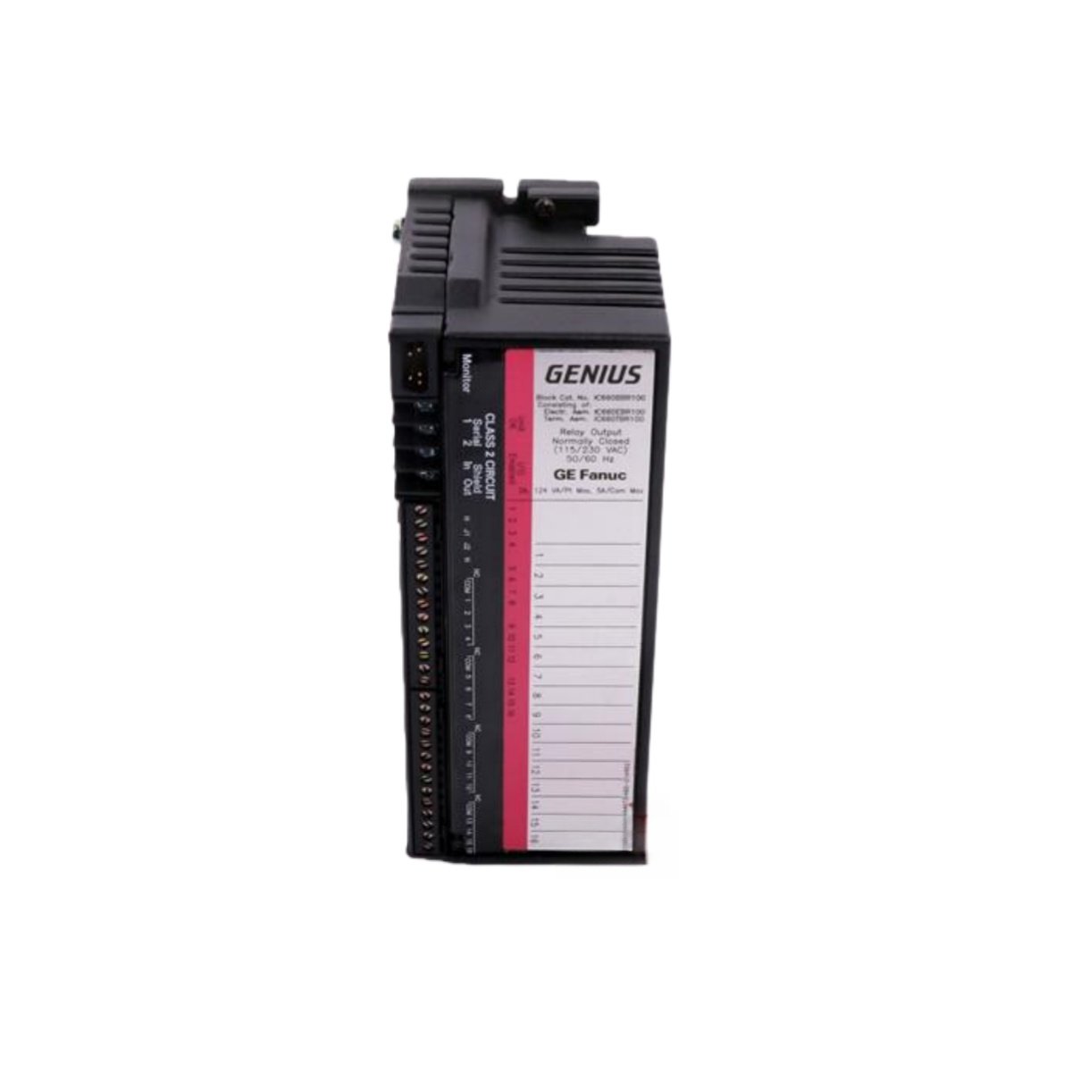 GE IC660BBR100 | Genius I/O 16-Point Relay Output Block