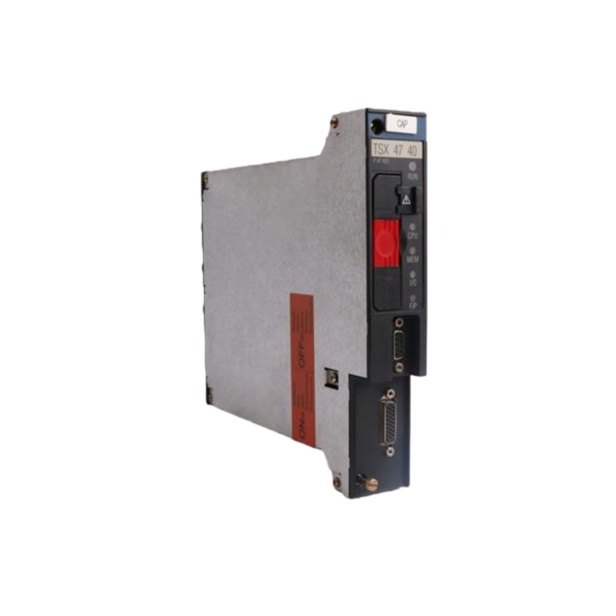 Schneider TSXP47455 PLC processor module for TSX-P47 series. Discontinued Telemecanique component, available refurbished for legacy industrial automation.