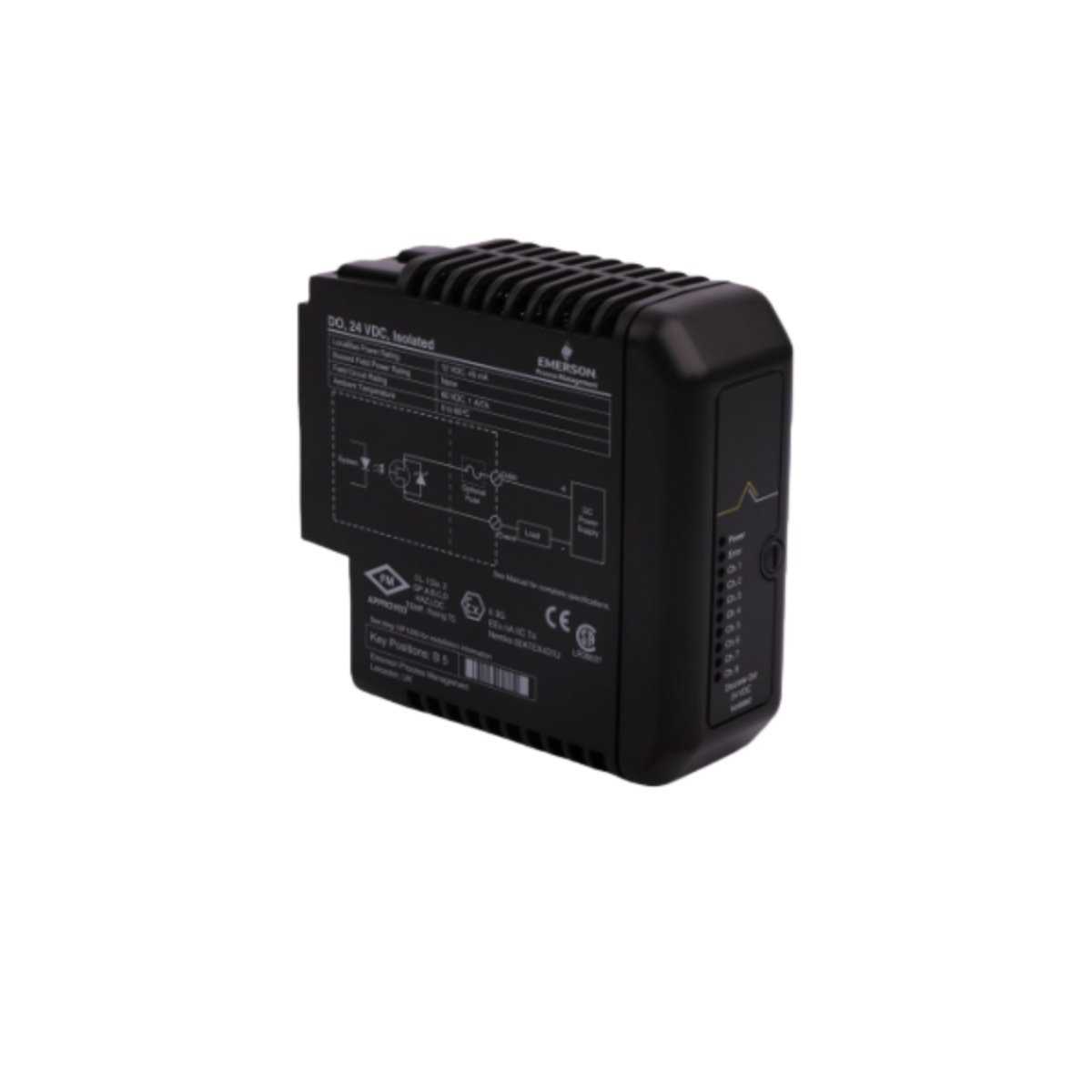 Emerson VE4002S1T1B2 12-channel 24VDC digital output module for DeltaV. 1A per channel, 1500V isolation. For reliable control of valves, solenoids, and motors.