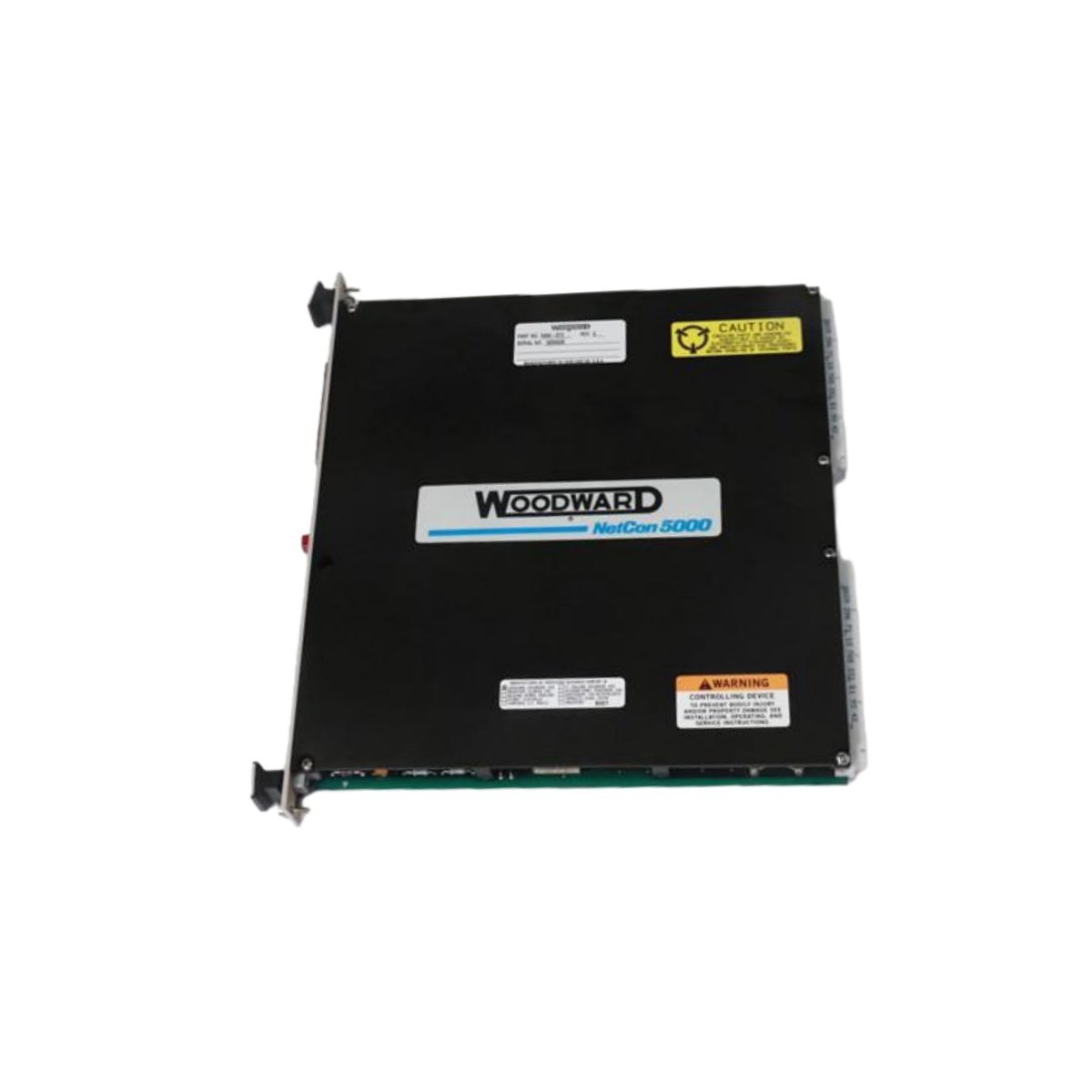Woodward 5464-211 turbine actuator driver module. Part of 5400 Series, supports Modbus RTU/ASCII, 10-60VDC input, -25°C to +70°C operating range.