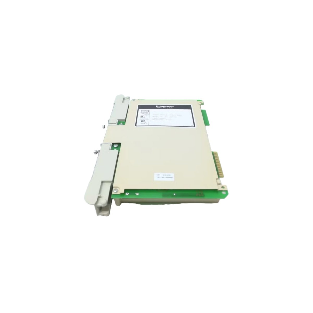 The Honeywell 621-1100RC input module interfaces 115VAC/DC signals (90-140V, 6-21mA) for industrial control systems. Ensures reliable signal acquisition in automation applications.