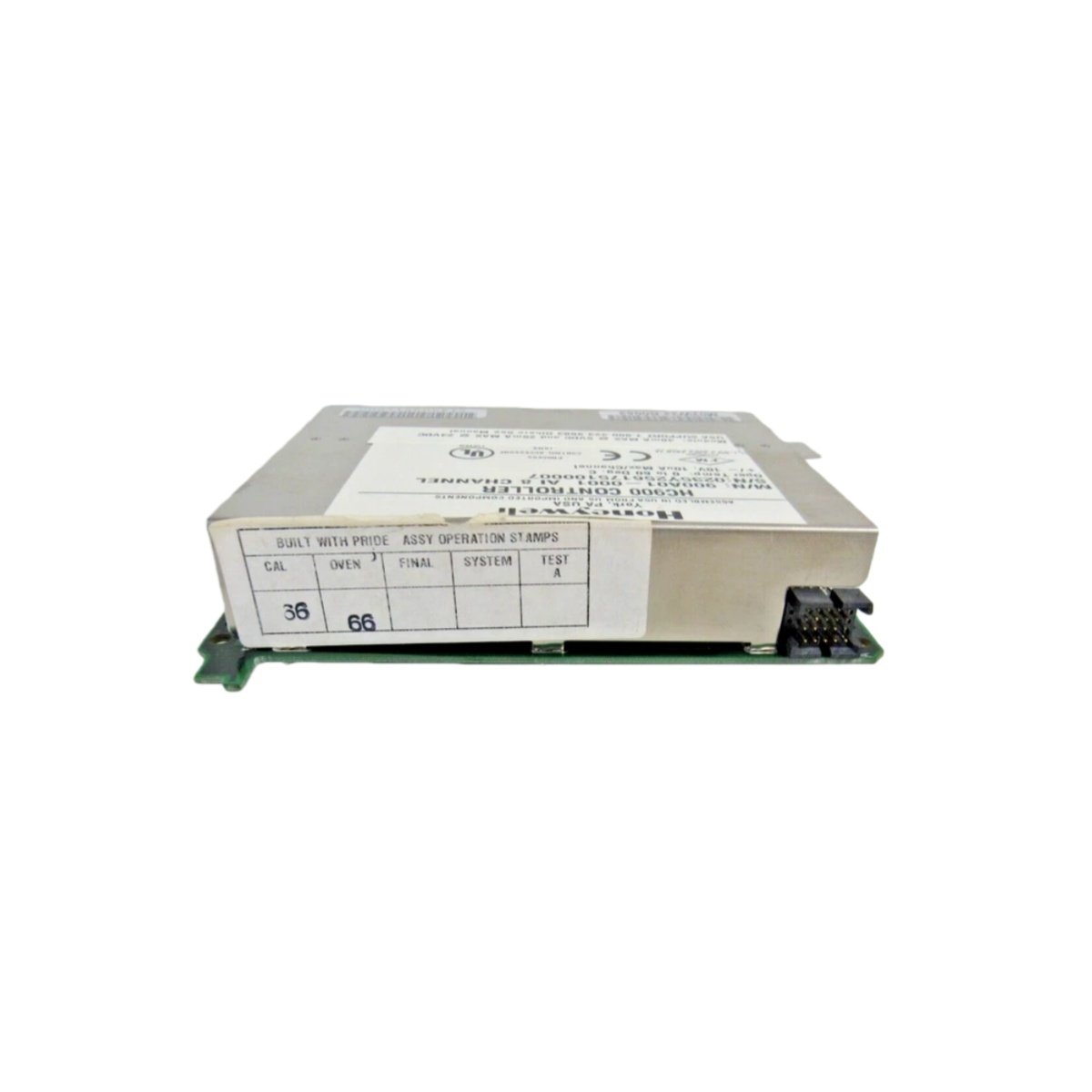 Honeywell 900A01-0001 analog input module for HC900. 8 channels for T/C, RTD, mA, V inputs. 24VDC, 0-60°C operation, DIN rail mount, 1kg.