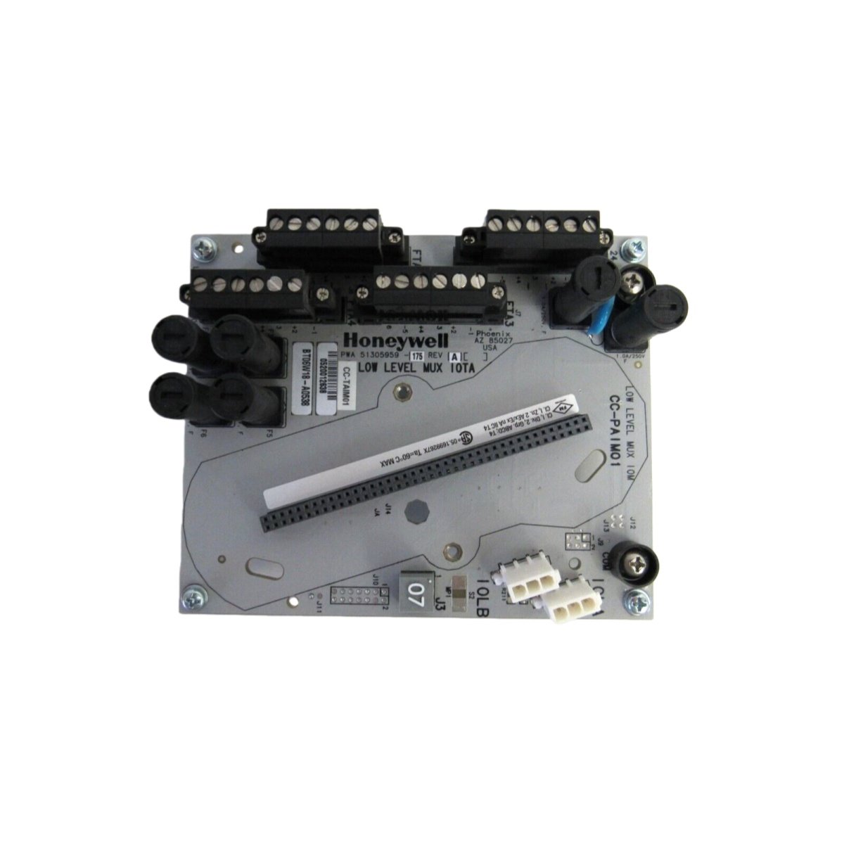 Honeywell CC-TAIM01 51305959-175 is a 64-channel isolated analog input multiplexer for IOTA Series. Features 64 ch/sec scan, channel-to-system isolation, 0.56kg weight.