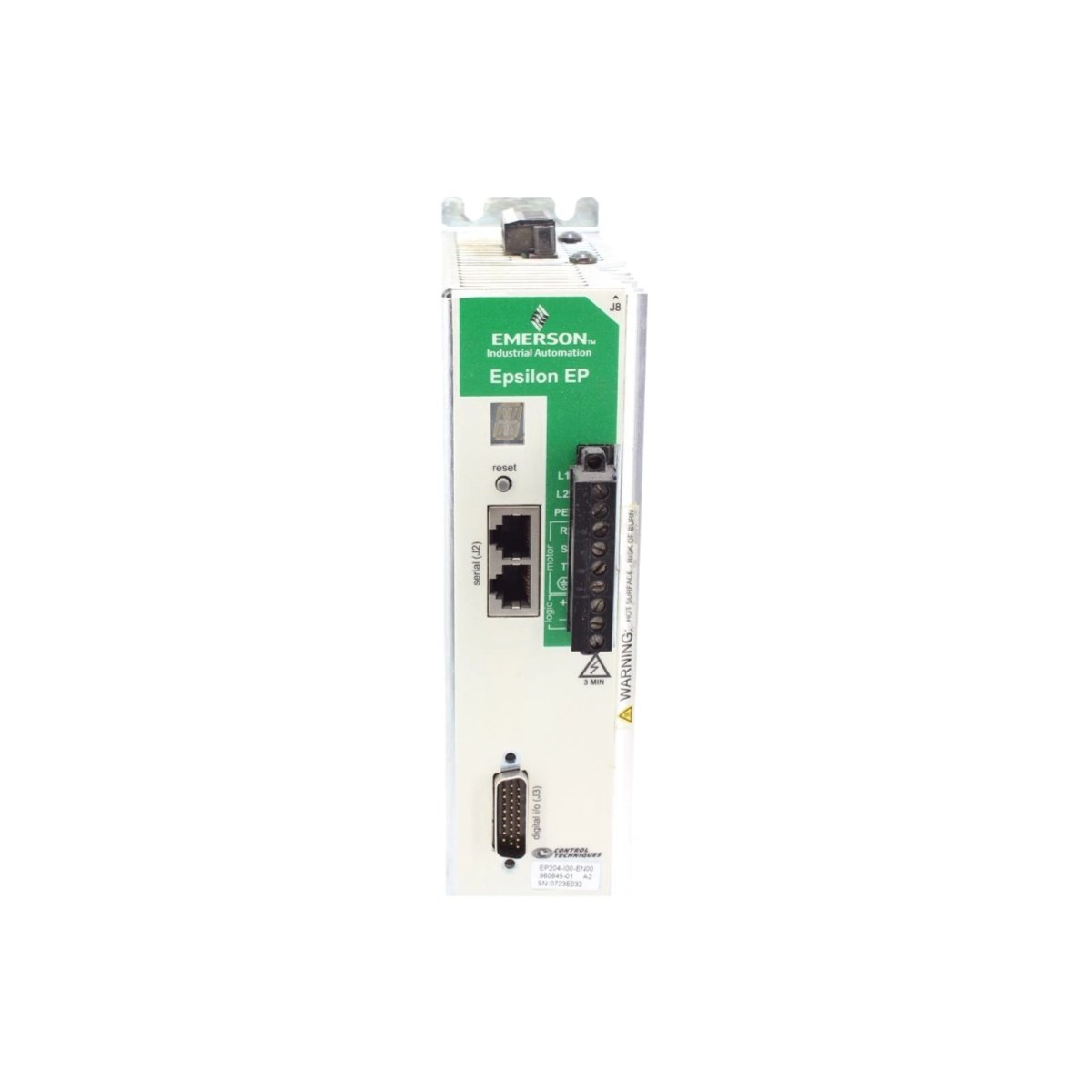 Emerson EP204-I00-EN00 230VAC Servo Drive | 4A Continuous, 8A Peak