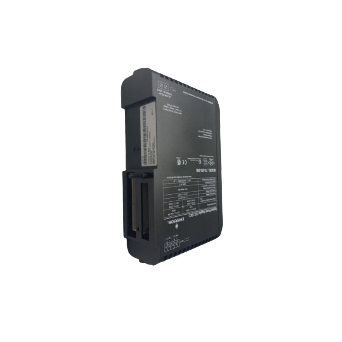 Emerson KJ1501X1-BC3 dual DC power supply for DeltaV DCS. Specs: 18-30VDC in, dual 24V/12V 10A out, 85% eff, ATEX/IECEx certified for hazardous areas.