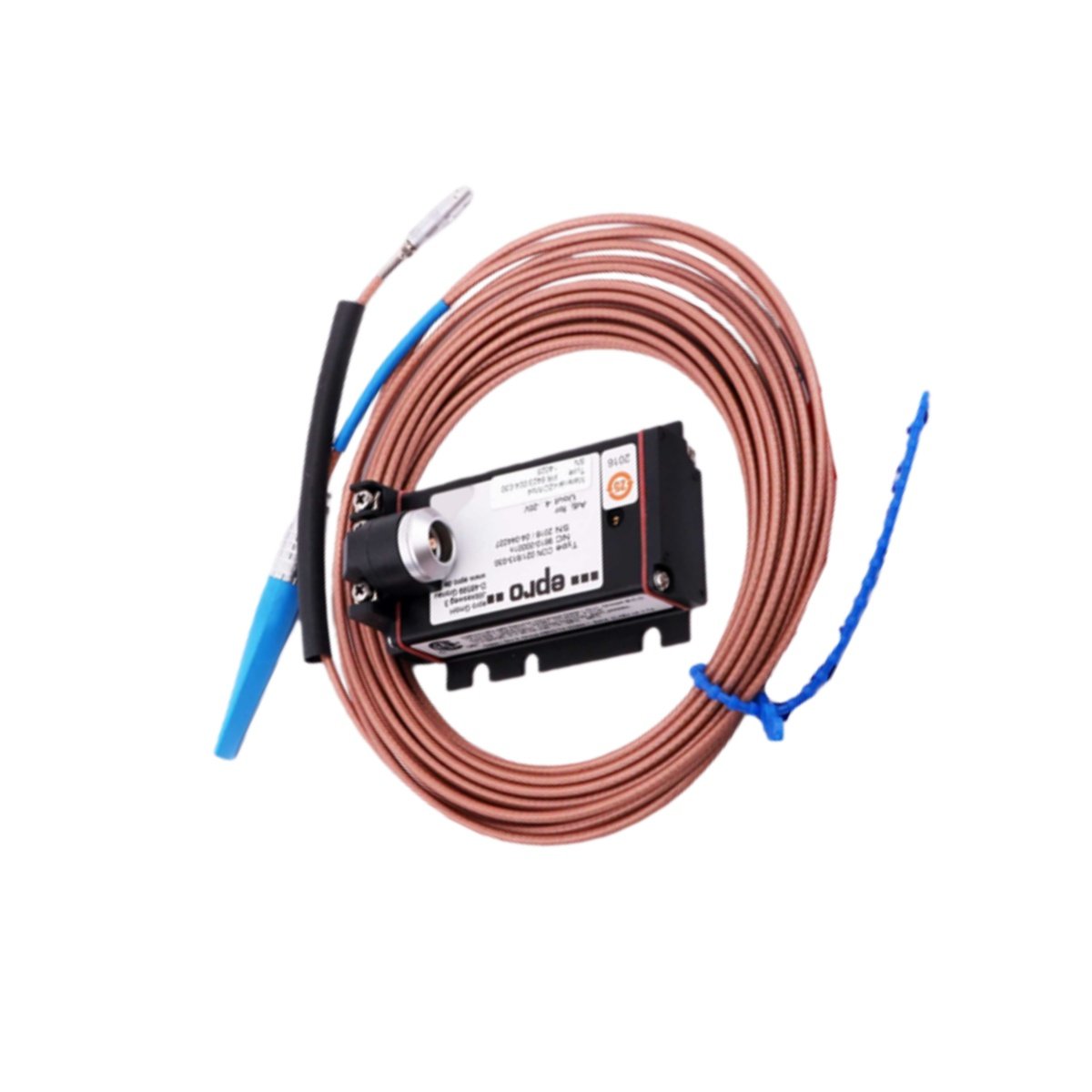 EPRO PR6423/296-110: 11mm eddy current sensor with 4mm range & 1.1m cable. For heavy-duty vibration/position monitoring from -35°C to 150°C.