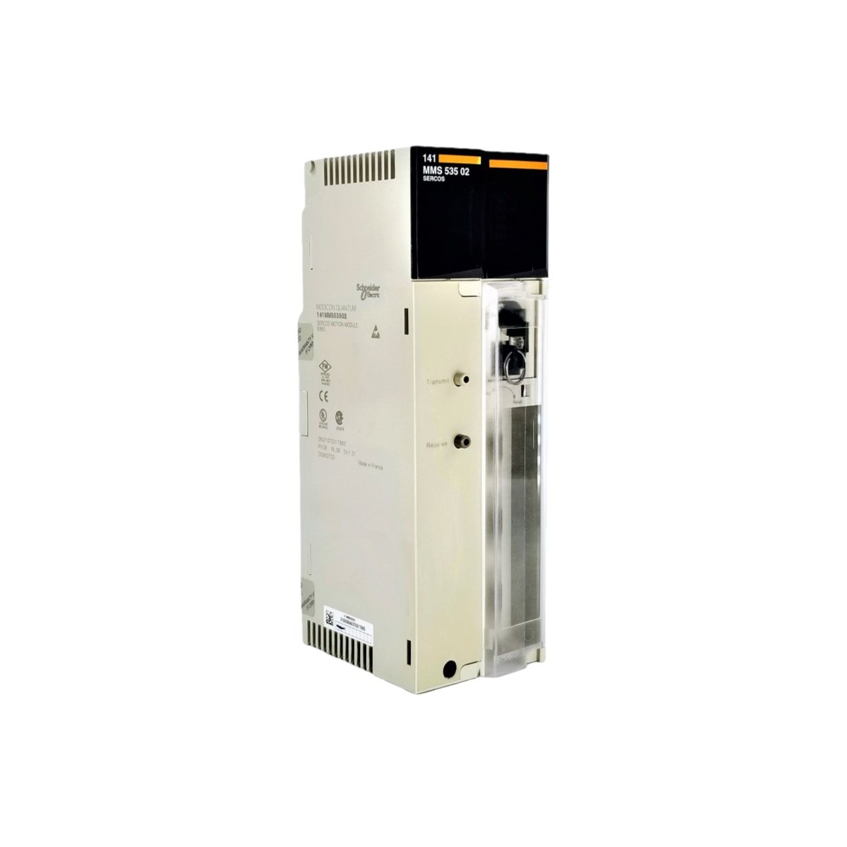 Shop the Schneider 141MMS53502 SERCOS multi-axis motion controller for Modicon Quantum systems. 7,168 KB RAM, Modbus Plus, 2-4 MBaud. 2.06 lbs with fiber optic connectors.
