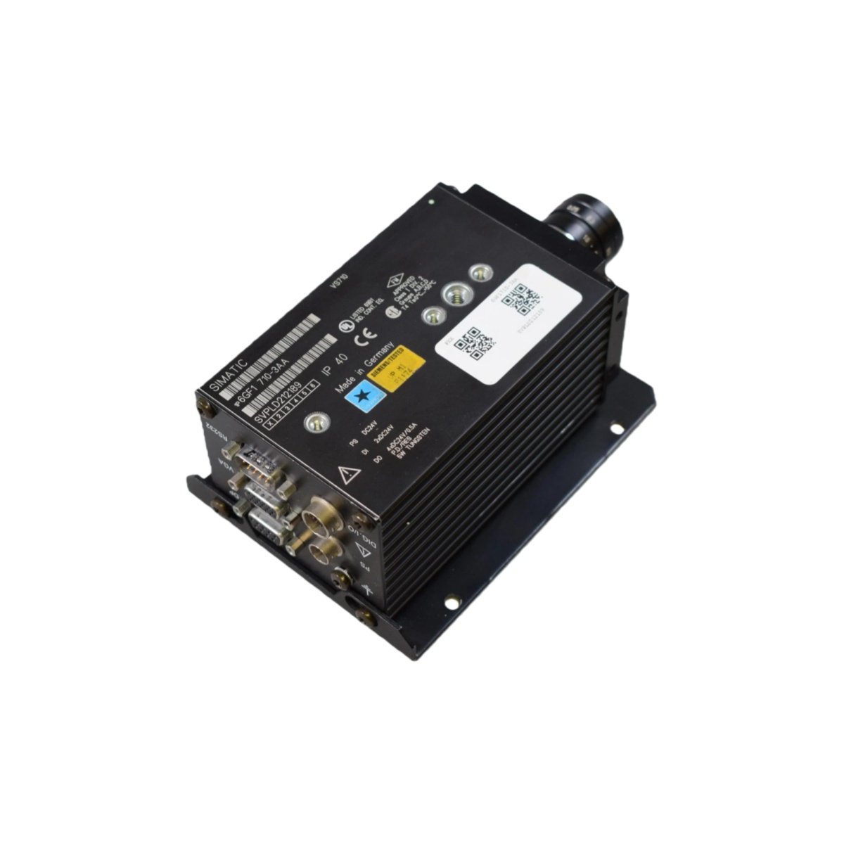 Siemens 6GF1710-3AA vision sensor with PROFIBUS DP interface and 768 x 512 pixel resolution. Features 16 MB memory and operates at 5 W power consumption.