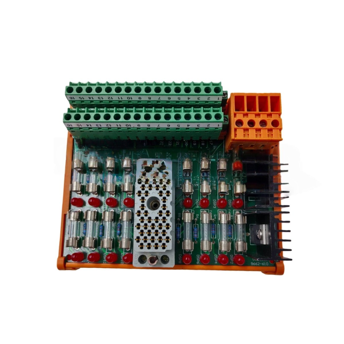 Buy the Triconex 9662-810 Digital Output Termination Panel for Tricon systems. 16 output points, individual fuses, commoned 24VDC, compatible with 3604E. Fast shipping.