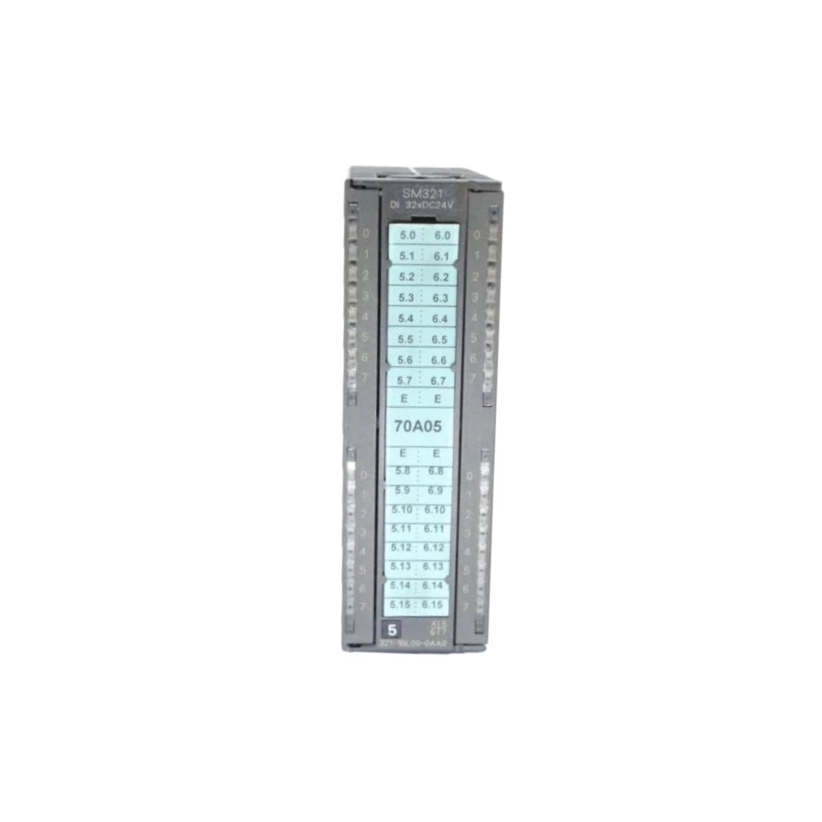 Siemens 6ES7321-1BL00-0AA0 digital input module. 32 channels, 24V DC, 0.3ms response. 0.65kg weight. Original SIMATIC S7-300.