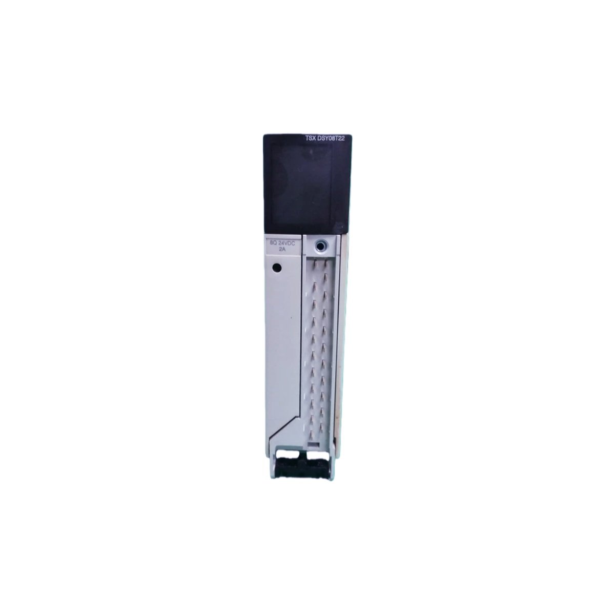 Schneider TSXDSY08T22 discrete output module with 8 transistor outputs, 0.55 kg weight, and 1A per channel. High-speed PLC control.