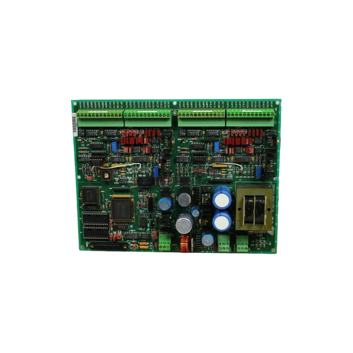 GE DS200LRPAG1P DS200LRPAG1PR1A control card for Mark V turbine logic. 32-bit RISC at 50MHz, 2MB flash, 512KB RAM, 0.2µs instruction, 0.28kg.