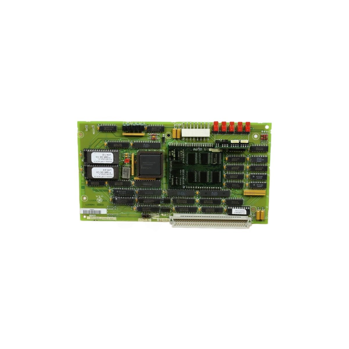 GE DS200LUVAG1A DS200LUVAG1AEC module controller for Mark V turbine. AVR/FCR/VAR/PF control modes, ±10VDC output, PT/CT inputs, 0.5% accuracy, 0.52kg.