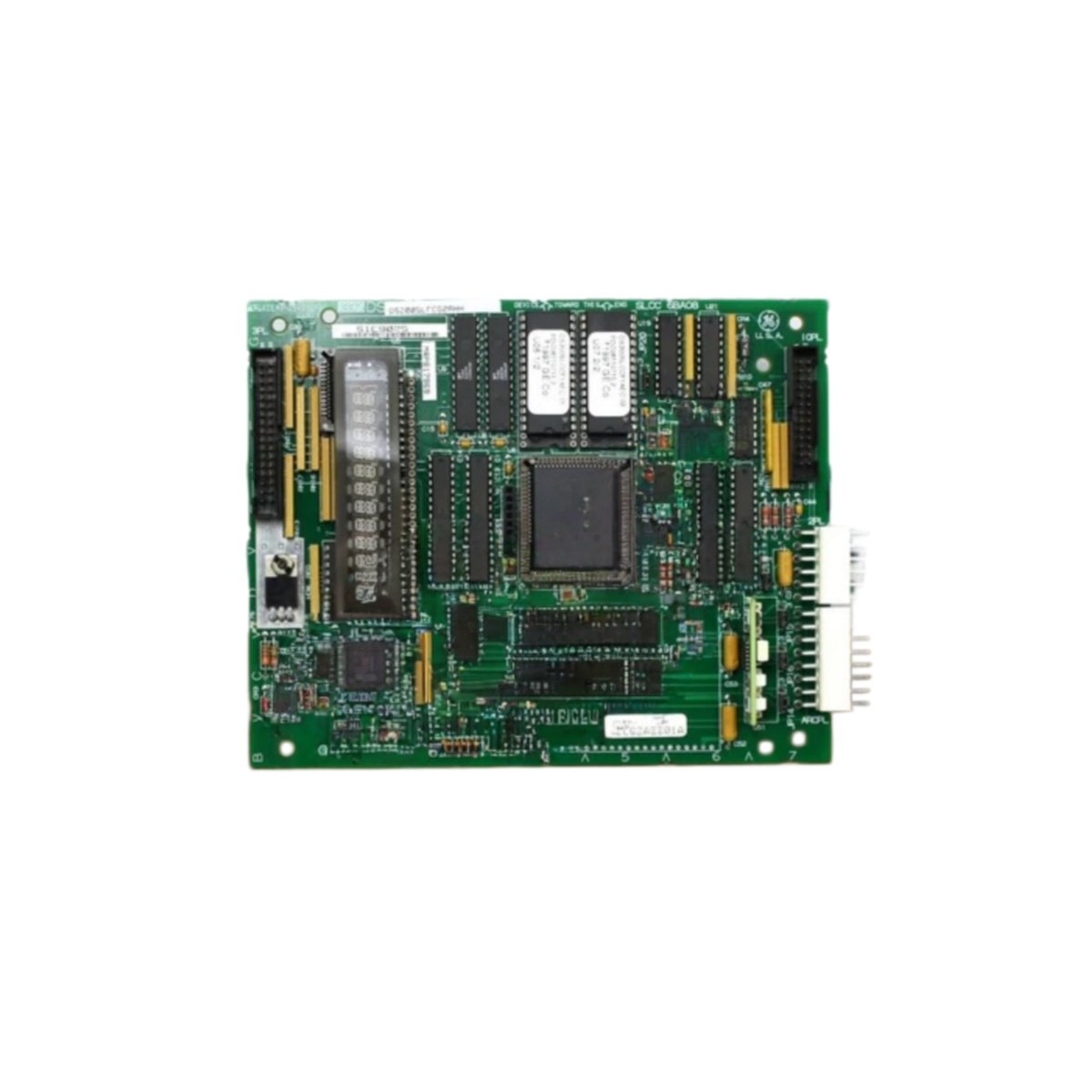 Original GE DS200SLCCG2A DS200SLCCG2AHH Mark V LAN communication board. Dual 10/100 Ethernet ports with automatic failover for turbine control. In stock.
