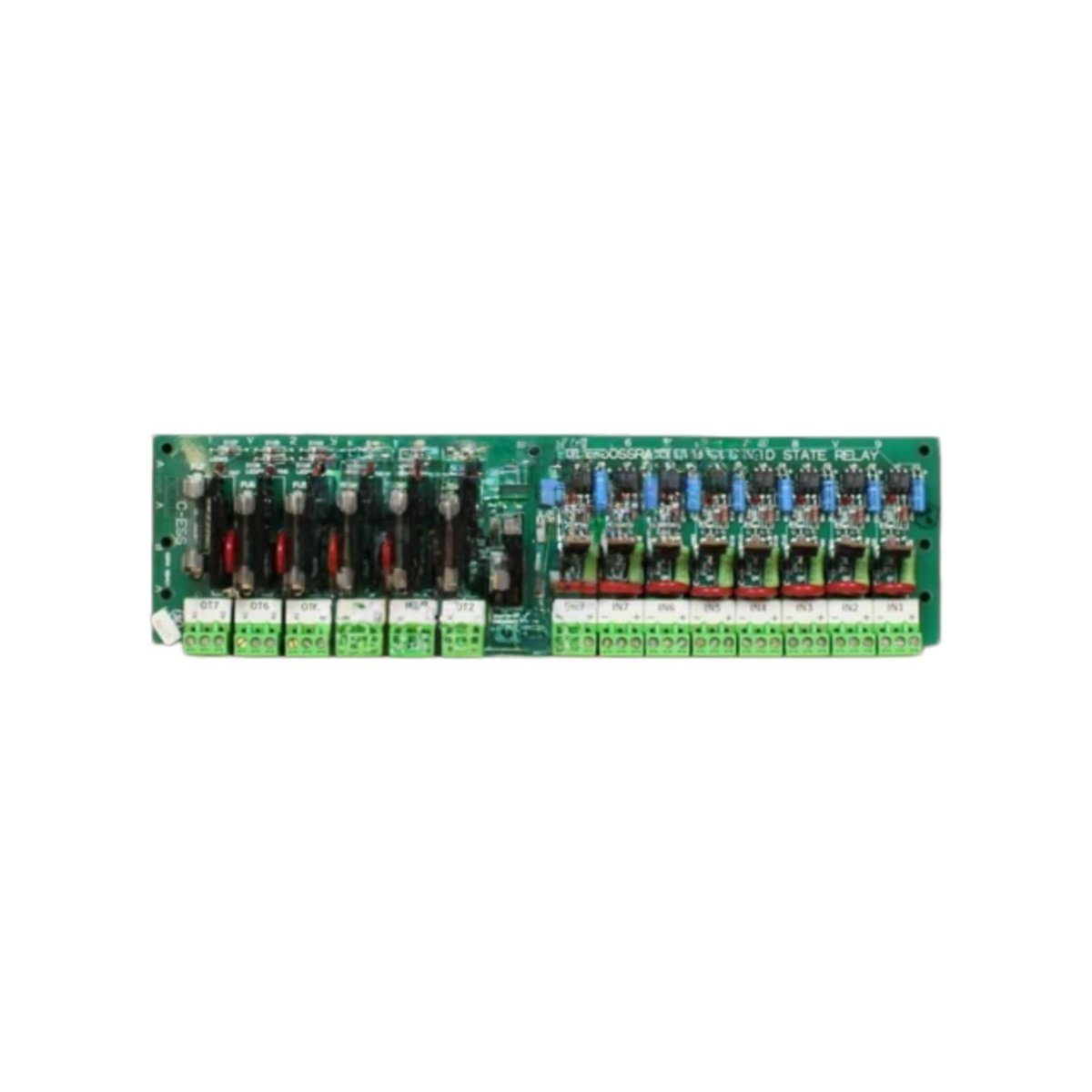 GE DS200SSRAG1A DS200SSRAG1AAA solid state relay board for Mark V turbine control. 8 relays, 24-280VAC, 2A per channel, 4000V isolation, 0.38kg.