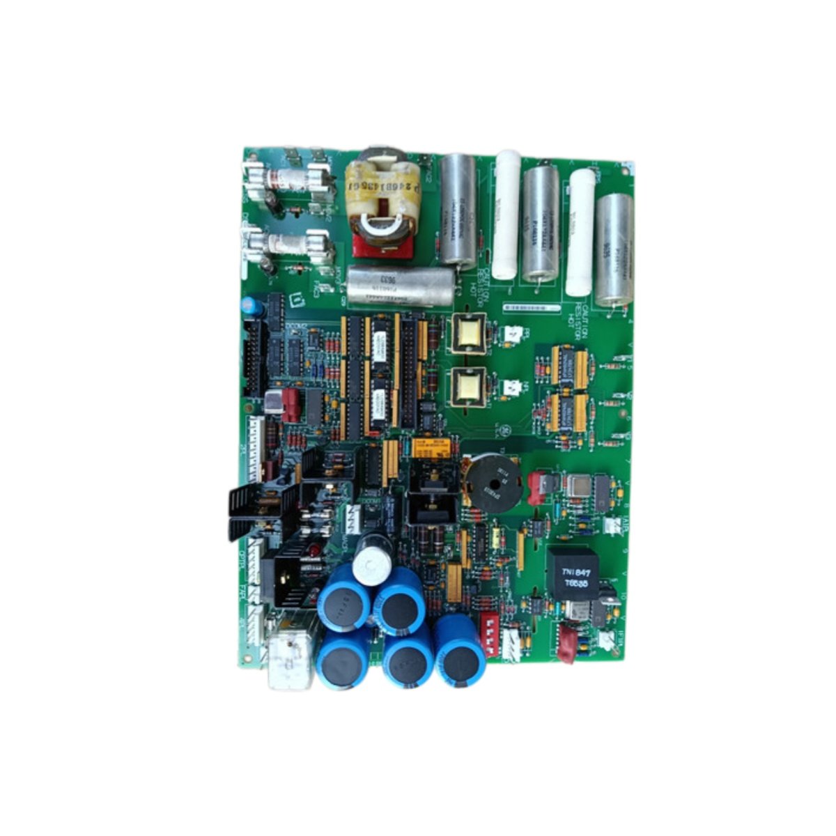 GE DS200SDCIG1AFB power supply instrumentation board. 6 voltage inputs, 4 current shunts, 14-bit resolution, 310x210mm, ±0.2% accuracy.