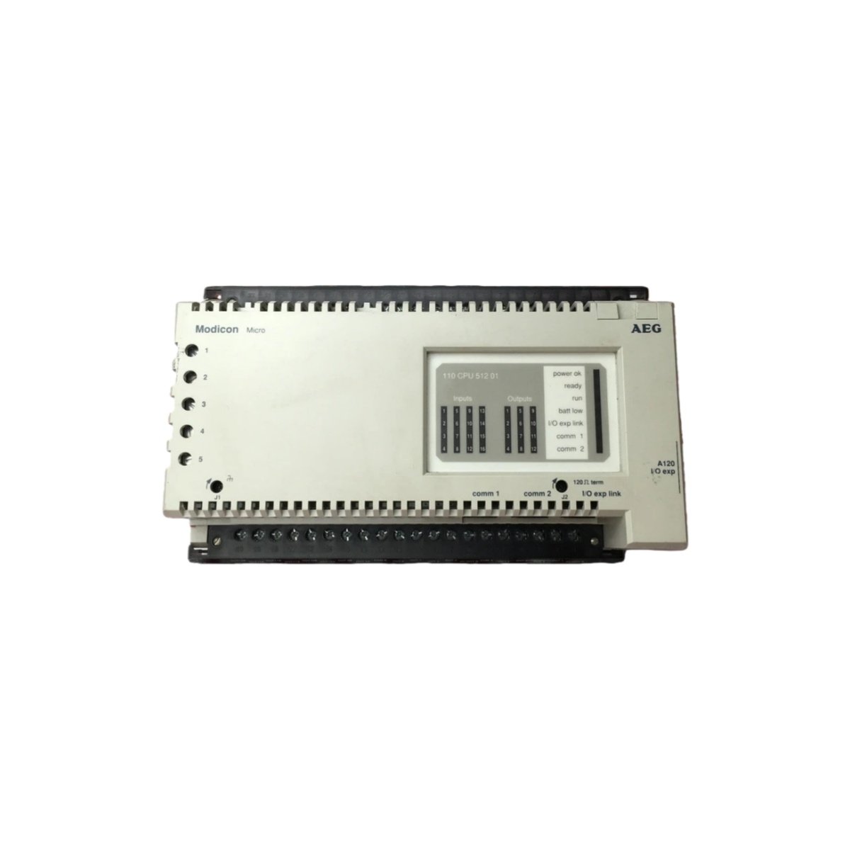 Buy the SCHNEIDER 110CPU51201 DC power supply with 24V 5A output, 120W power, 88% efficiency, and 1.8kg weight for Modicon PLC system power.