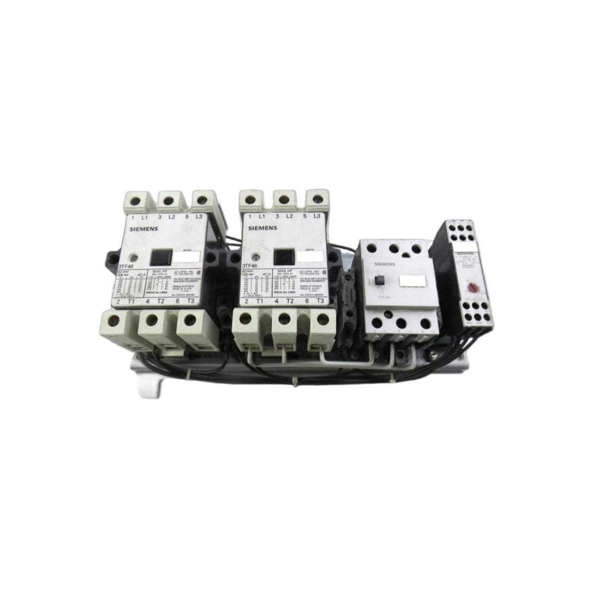 Siemens 3TE4602-5A star-delta starter module, 380-415V, 25A rating, minimizes inrush current, IP20, DIN rail mount. In stock, 12-month warranty
