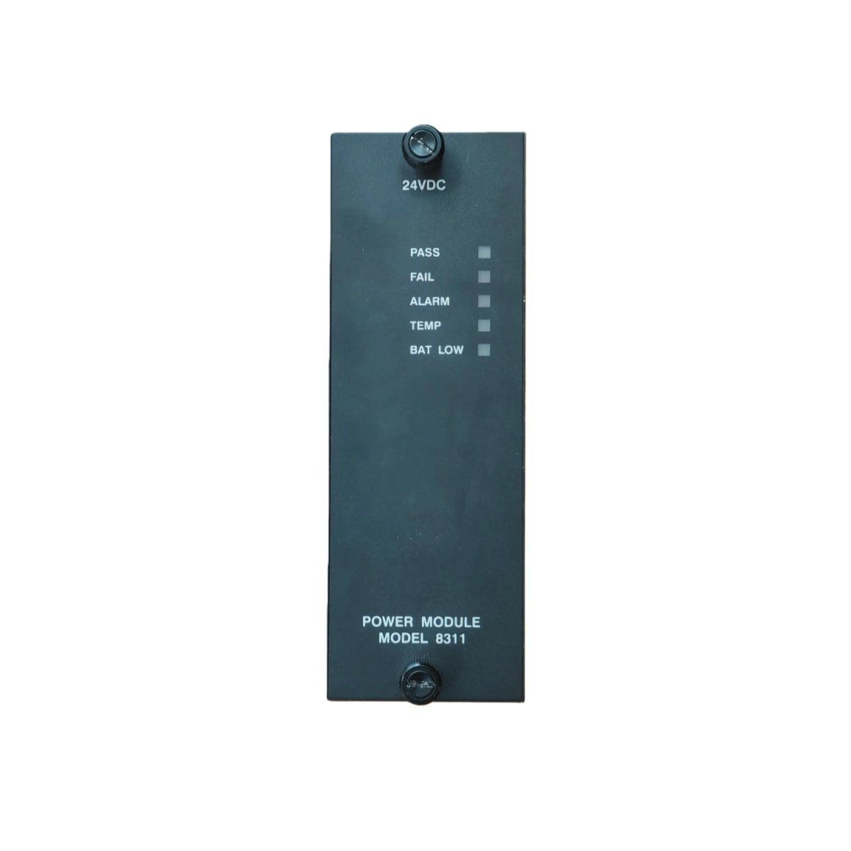 Triconex 8311 power supply module delivers 5V at 12A and 24V at 4A outputs. 156W total for Tricon safety instrumented system chassis.