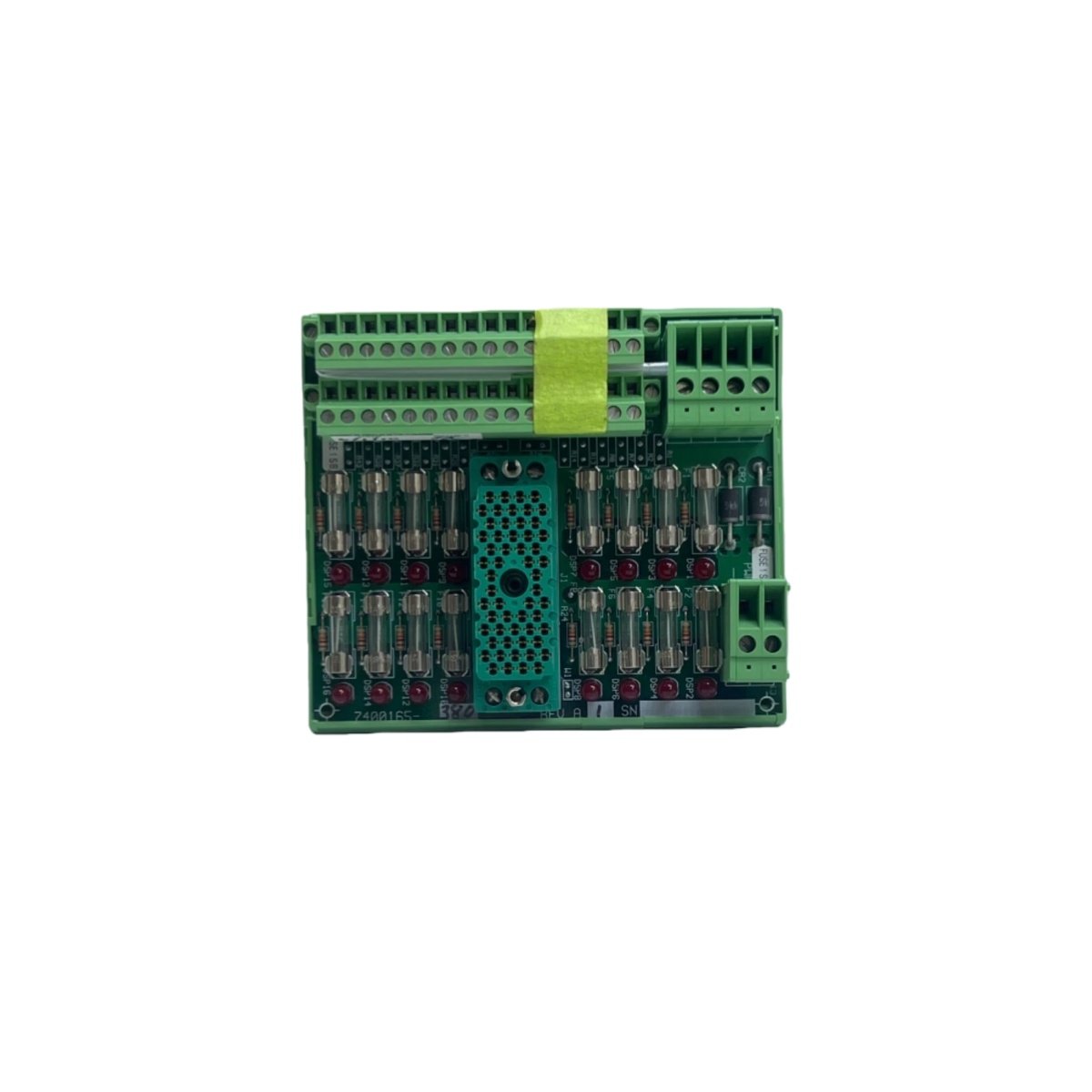 Triconex 9563-810 digital input termination panel for Tricon SIS. 16 commoned channels, 24V DC, DIN rail, SIL 3. For safety systems.