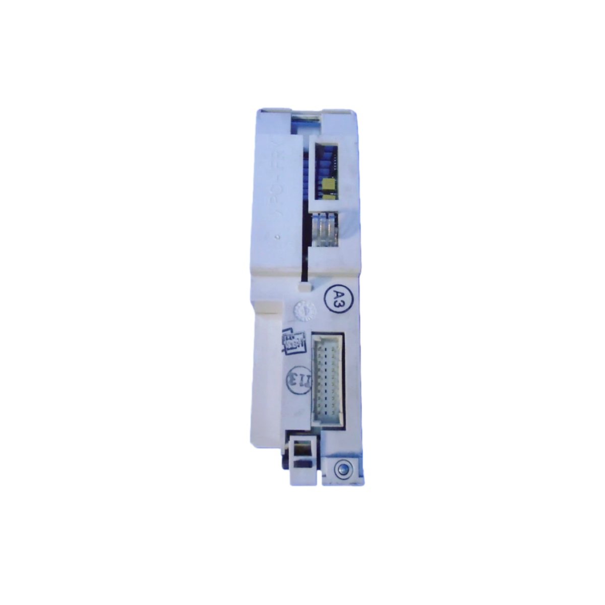 Schneider ASBADU256C analog input module. Features 8 channels, 16-bit resolution, ±0.1% accuracy, 0.21kg weight, and 2ms conversion time for PLC systems.