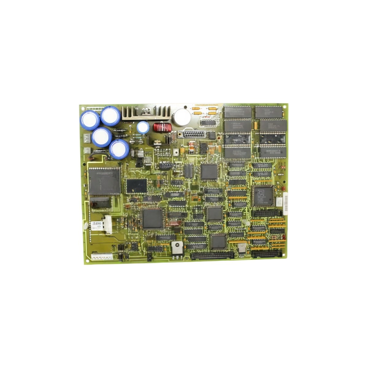 GE DS200DMCAG2A DS200DMCAG2AGC interface board for Mark V I/O communication. 8 serial channels at 187.5 kbps, 2720µF storage, 188 components