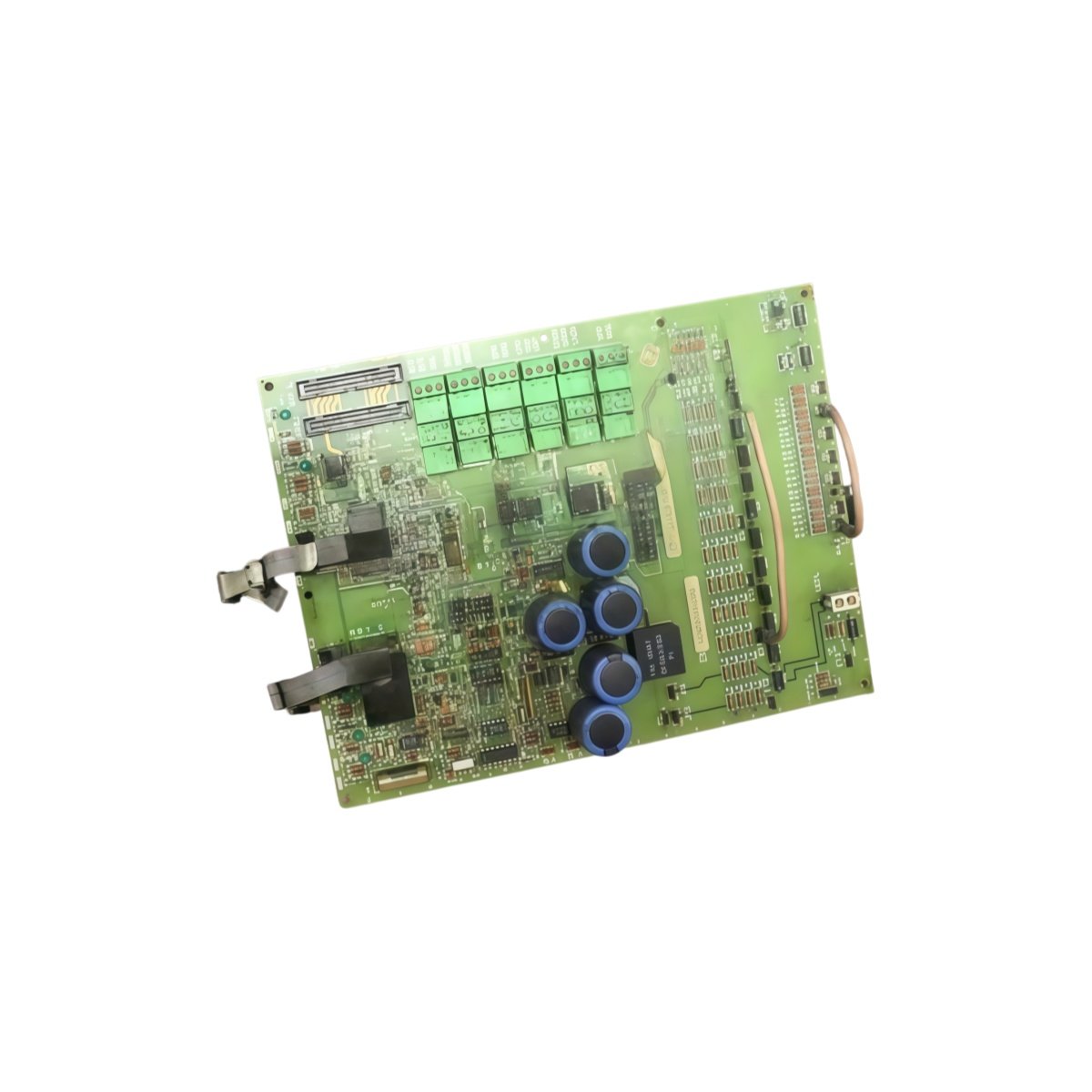 GE DS200EXDEG1A DS200EXDEG1ABA excitation control board for Mark V turbine. 13200µF storage, 0-500V field output, 15A continuous, 312 components.