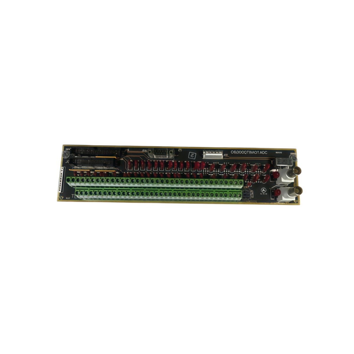 GE DS200PTBAG1A DS200PTBAG1ABA termination board. 27.0 cm x 22.0 cm, 0.90 kg, 32 terminals, 28 resistors, 500V isolation.