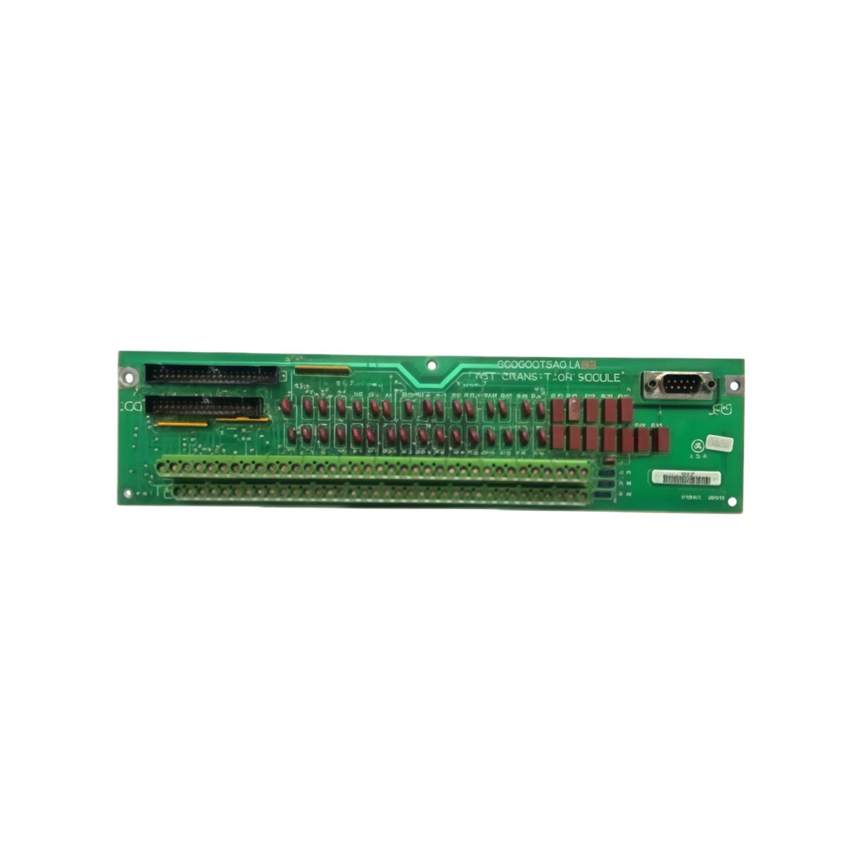 GE DS200PTBAG1A DS200PTBAG1ADC termination board. 27.0 cm x 22.0 cm, 0.91 kg, 32 terminals, 28 resistors, 500V isolation.