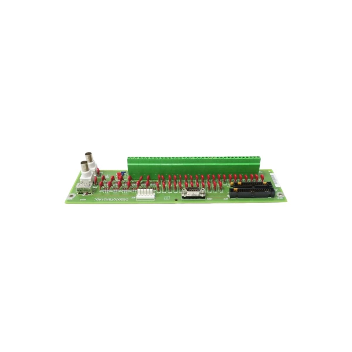 GE DS200QTBAG1A DS200QTBAG1ADC RST termination board. 26.5 cm x 21.0 cm, 0.86 kg, 24 terminals, 16 resistors, 300V isolation.
