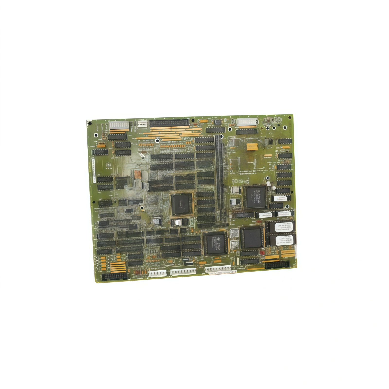 GE DS200STCAG2A DS200STCAG2ABA analog I/O terminal board for Mark V. 40 screw terminals, AWG 22-14 wire, passive RC filtering, 2 x 20-pin ribbon headers.