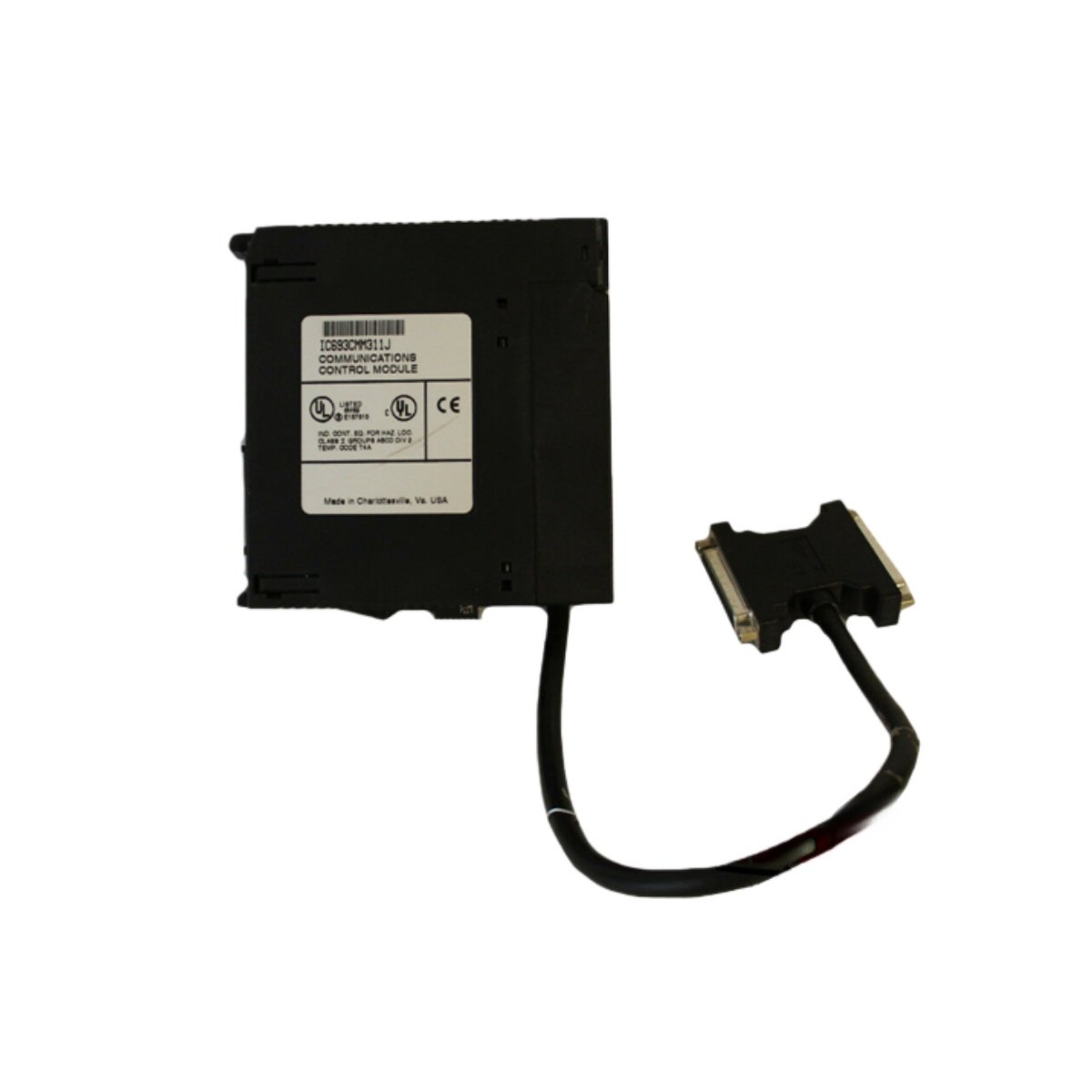 GE IC693CBL305 RS-232 communication cable for Series 90-30 PLCs. Features 3-meter length, shielded construction, and 9-pin D-sub connectors