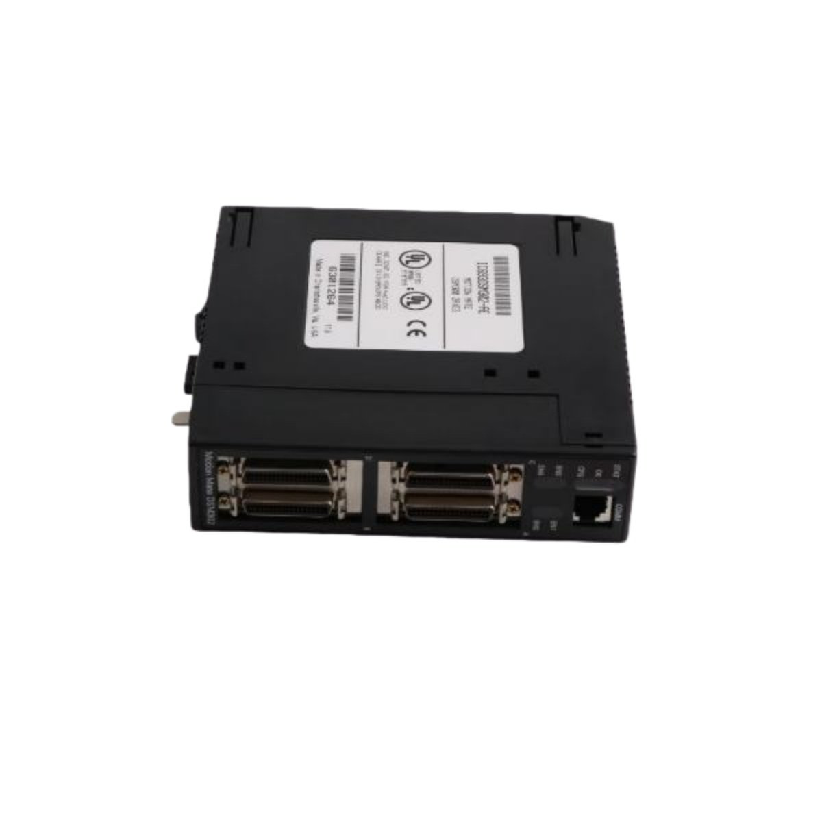 GE IC693DSM302 digital servo module for Series 90-30. Controls 2 axes with 500 kHz pulse output, encoder feedback, and S-curve profiling