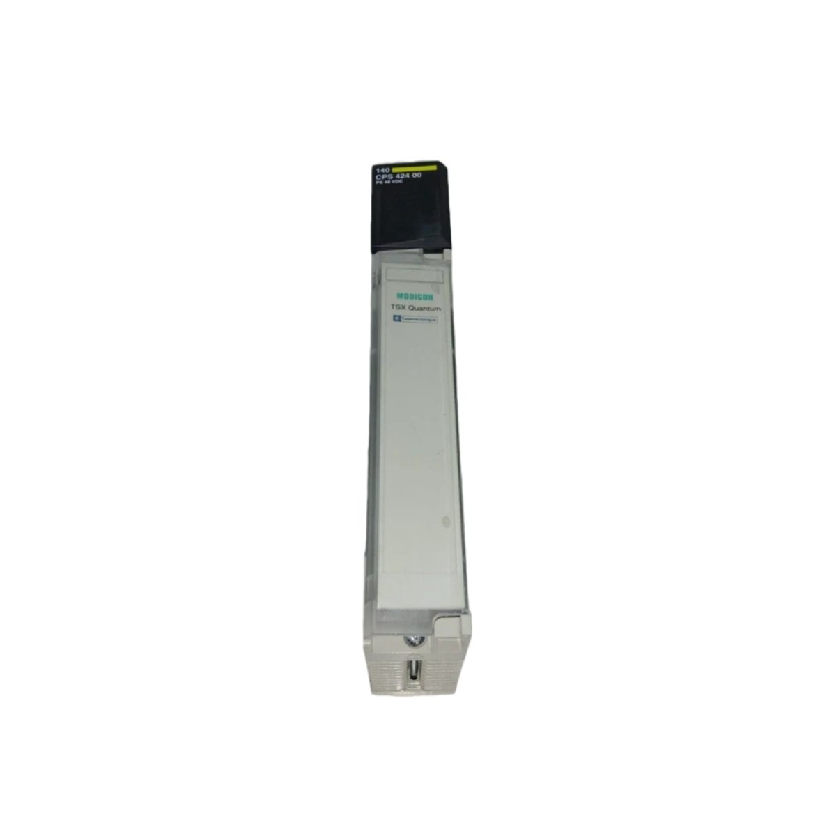 Schneider 140CPS42400 power supply delivers 4.0 A at 5 VDC, 0.5 A at 24 VDC with 10 ms hold-up for Modicon Quantum PLC. Reliable industrial PS. 