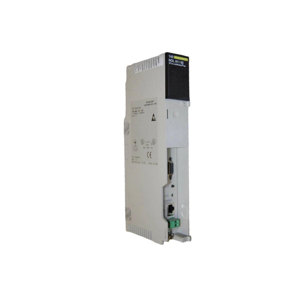 Schneider 140NOL91100C Communication Module. Modbus TCP, EtherNet/IP, 128 connections, web server, 0.60kg, 65x130x140mm