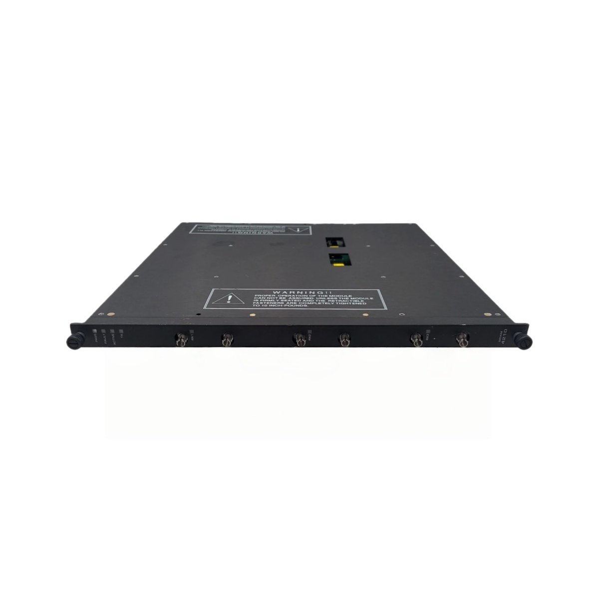 Triconex 4210 remote extender for Tricon safety systems. Supports 12km fiber, 3 remote sites, SIL 3 TMR architecture with dual redundant links.