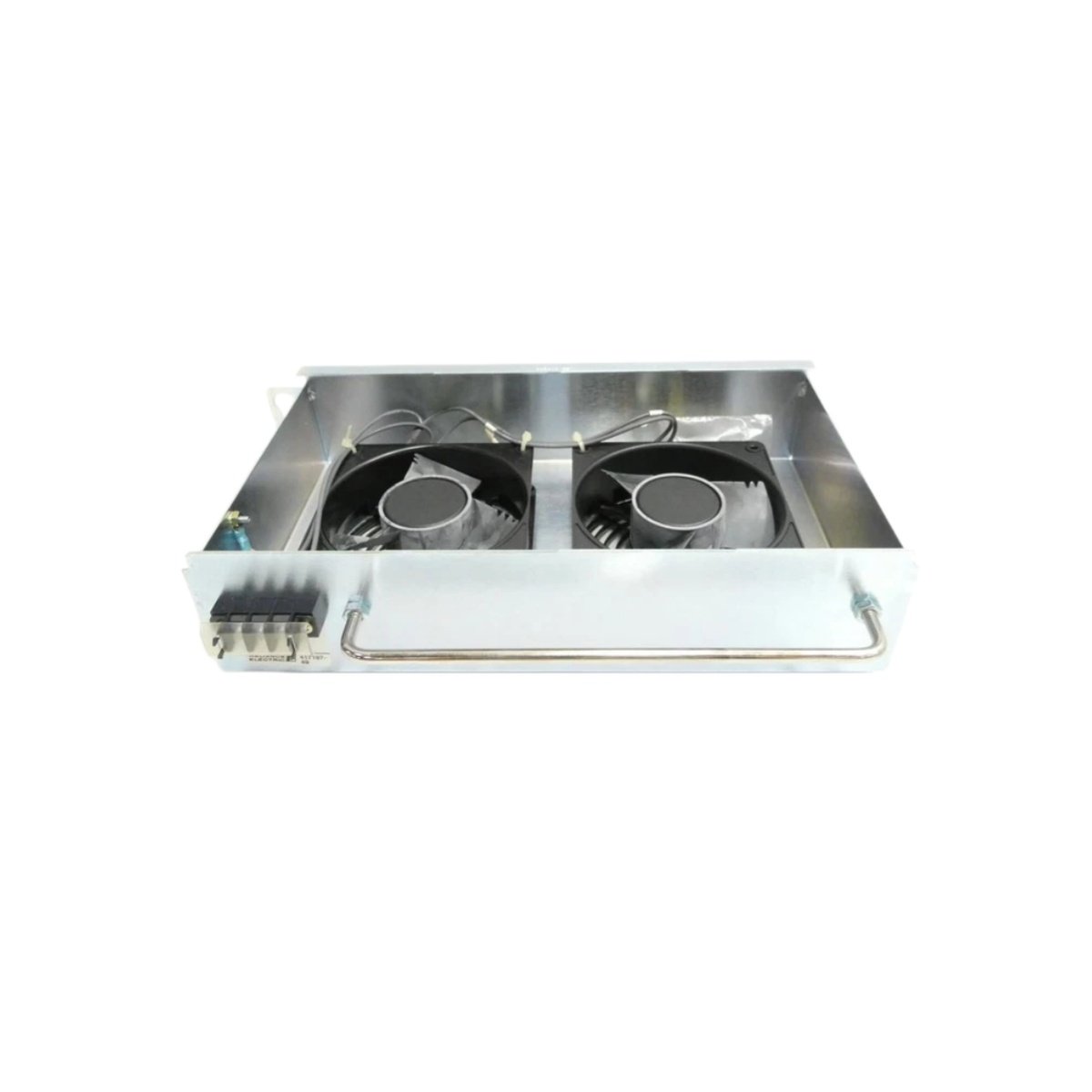 Reliance Electric 45C332 fan kit for AutoMate 10-slot PLC racks. Dual fans, 120 VAC, 2.72 kg, integrated handle. Reliable rack cooling solution.