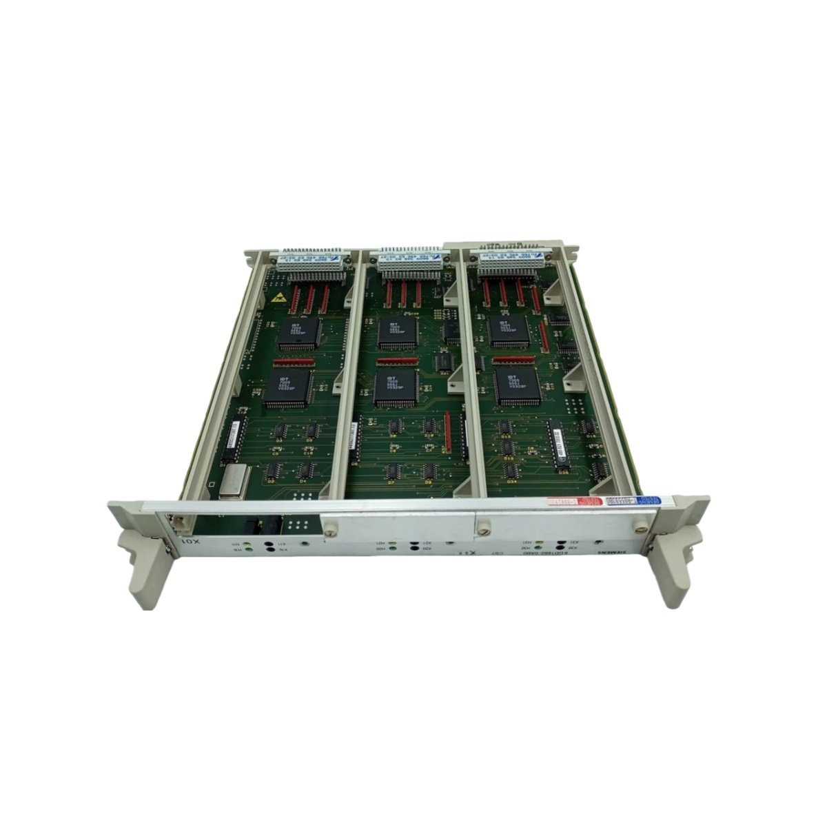 Siemens 6DD1662-0AB0 CS7 communications module for SIMATIC TDC. Dual PROFIBUS DP, 12 Mbps, 4MB flash, redundant networks. Industrial comm module with CE, UL.