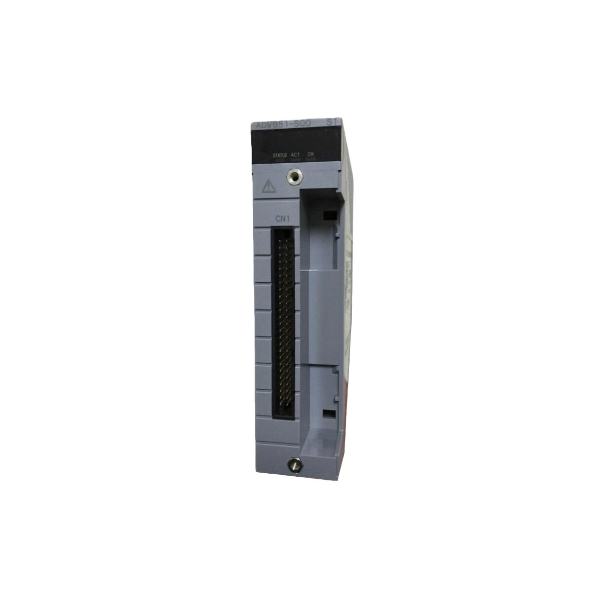 Yokogawa ADV851 digital input/output module with 16 DI, 16 DO, 24V DC signals, optical isolation, compact 107.5×32.8×130 mm design, and 0.30 kg weight.