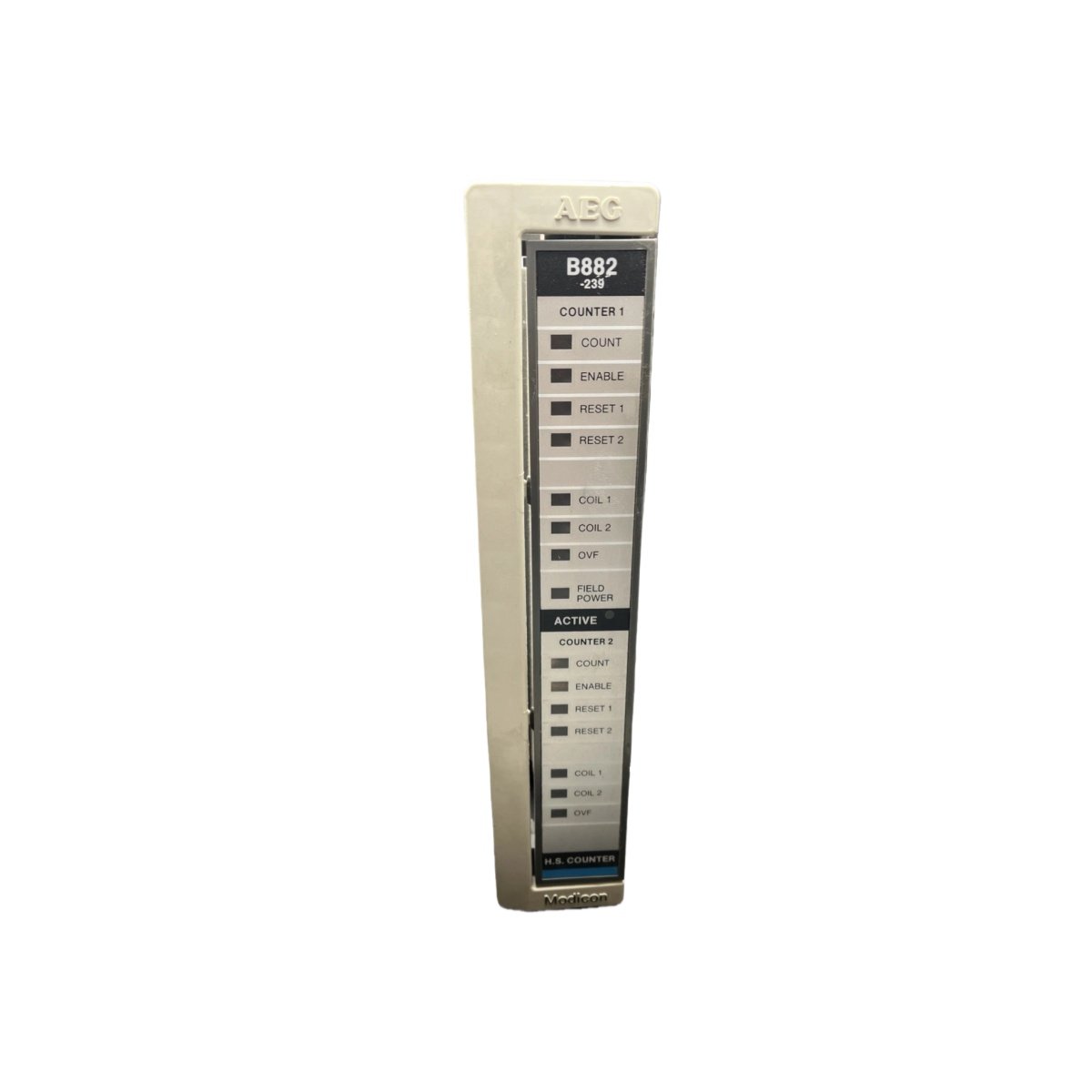 Schneider ASB882239 high-speed output module offers 16 transistor outputs, 100 kHz switching, 0.5 A per channel for Modicon M580/M340 PLC. Fast industrial I/O.