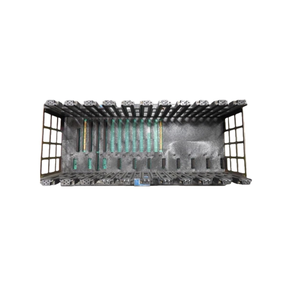 Schneider ASH827103 slot rack with 8 positions, 16-bit backplane, 5V/8A and 24V/4A power distribution for Modicon 800 I/O modules.