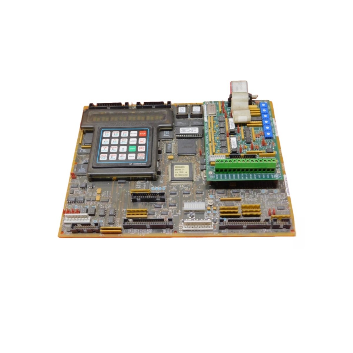 GE DS200LDCCH1 LAN control card for Mark V drive systems. Features RJ45 & DB9 ports, 256 KB Flash, 33 μF backup, 0.5 kg. Reliable communication.